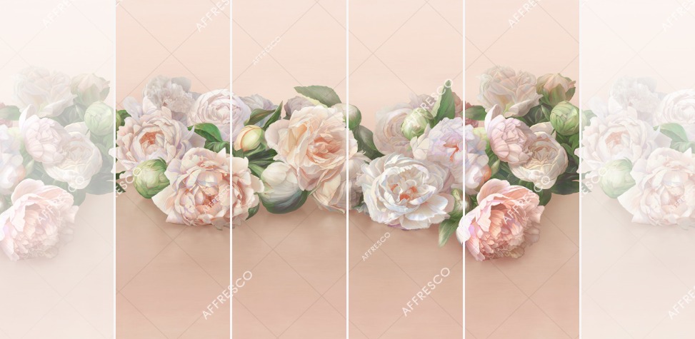Панно Affresco Wallpaper Part 1 Peonies AB48-COL7 2x2,68 м
