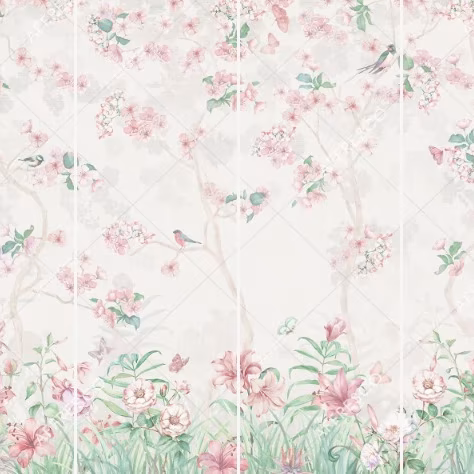 Панно Affresco Wallpaper Part 1 Floral Melody AB50-COL4 2x2,68 м