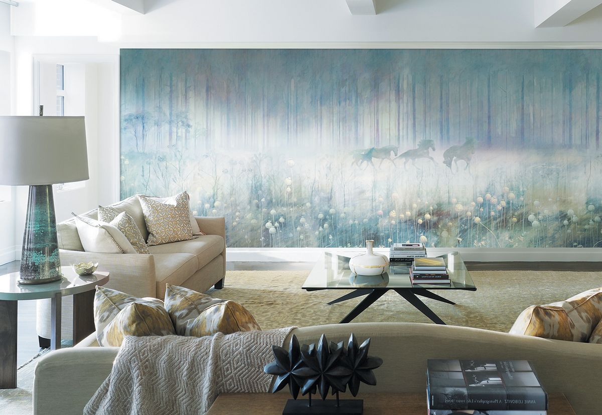 Панно Affresco Wallpaper Part 1 Mysterious Forest AB57-COL1 2x2,68 м фото в интерьере