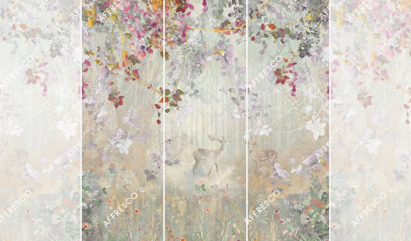 Панно Affresco Wallpaper Part 1 Deep in the forest AVN38-COL3 2x2,01 м