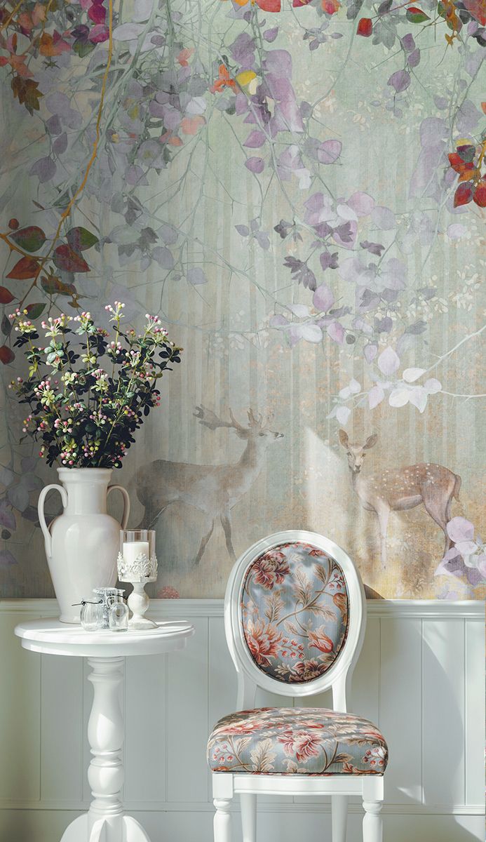 Панно Affresco Wallpaper Part 1 Deep in the forest AVN38-COL3 2x2,01 м фото в интерьере