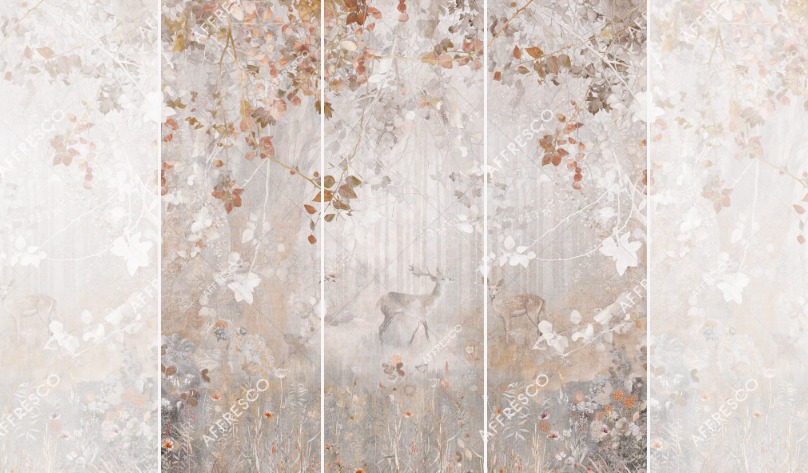 Панно Affresco Wallpaper Part 1 Deep in the forest AVN38-COL4 2x2,01 м