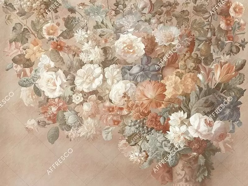 Панно Affresco Wallpaper Part 1 Still Life with Flowers AB60-COL5 2x2,68 м