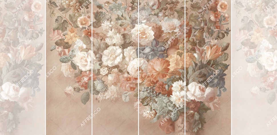 Панно Affresco Wallpaper Part 1 Still Life with Flowers AB60-COL5 2x2,68 м