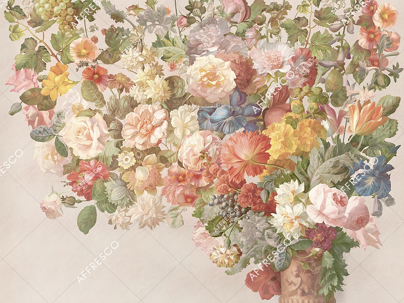 Панно Affresco Wallpaper Part 1 Still Life with Flowers AB60-COL6 2x2,68 м Панно Affresco Wallpaper Part 1 Still Life with Flowers AB60-COL6 2x2,68 м