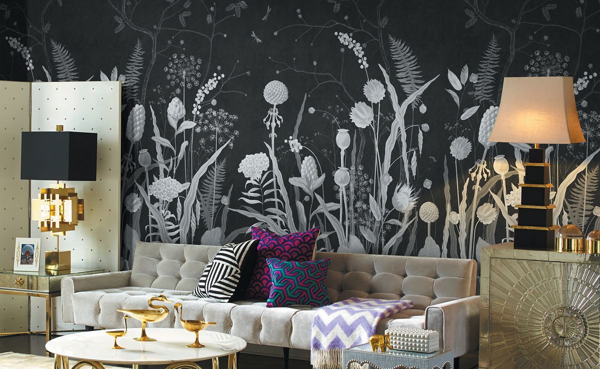 Панно Affresco Wallpaper Part 1 Nocturnal Meadow NR26-COL1 2x2,01 м фото в интерьере