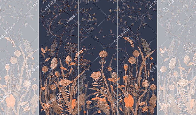 Панно Affresco Wallpaper Part 1 Nocturnal Meadow NR26-COL2 2x2,01 м