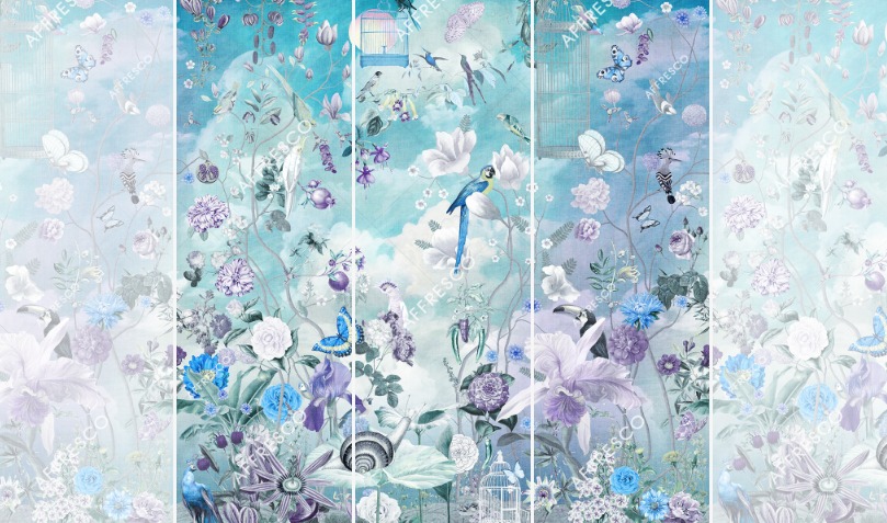 Панно Affresco Wallpaper Part 1 Morning in tsvetarium AB56-COL1 2x2,01 м