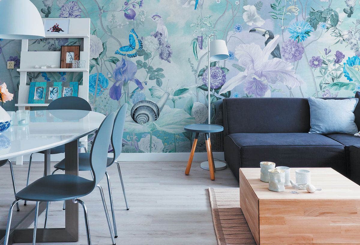 Панно Affresco Wallpaper Part 1 Morning in tsvetarium AB56-COL1 2x2,01 м фото в интерьере