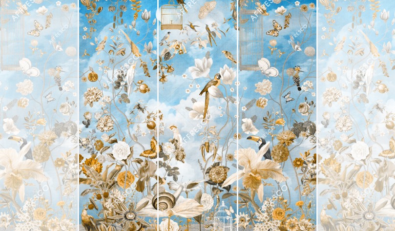 Панно Affresco Wallpaper Part 1 Morning in tsvetarium AB56-COL2 2x2,01 м