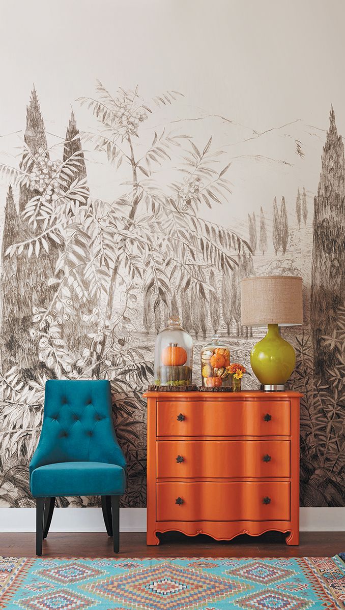 Панно Affresco Wallpaper Part 1 Cypress DG68-COL1 2x4,69 м фото в интерьере