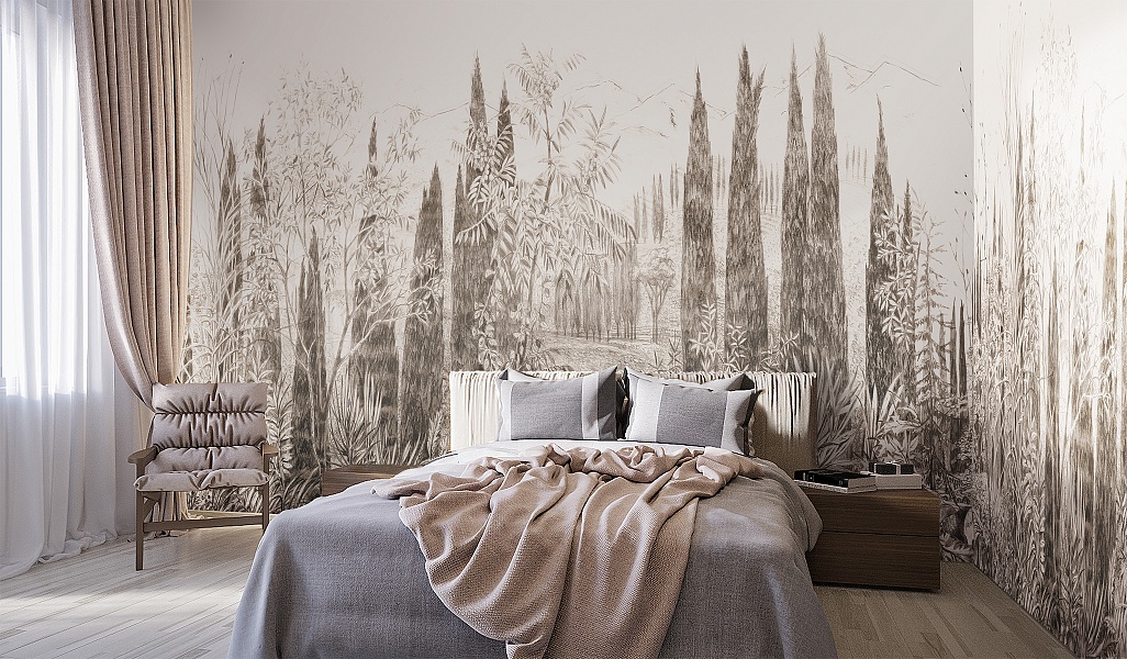 Панно Affresco Wallpaper Part 1 Cypress DG68-COL1 2x4,69 м фото в интерьере