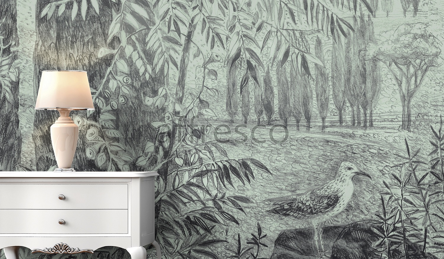 Панно Affresco Wallpaper Part 1 Cypress DG68-COL2 2x4,69 м фото в интерьере