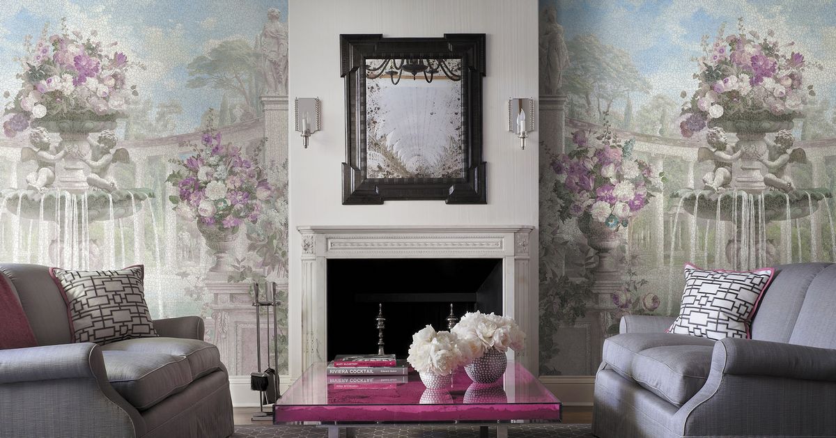 Панно Affresco Wallpaper Part 1 Fountain of Fortune AF737-COL4 2,4x2,55 м фото в интерьере