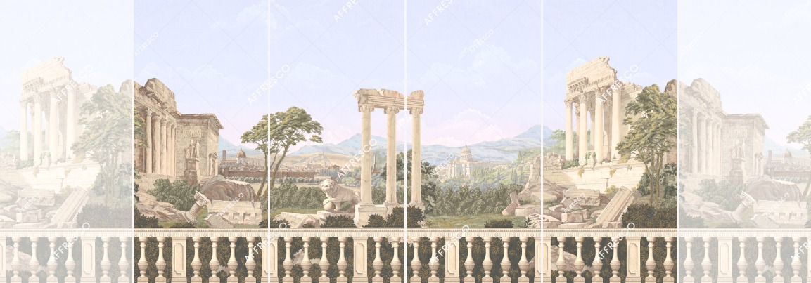 Панно Affresco Wallpaper Part 1 Antique Landscape AF740-COL1 2,4x4,6 м