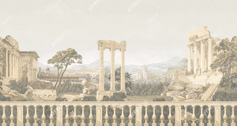 Панно Affresco Wallpaper Part 1 Antique Landscape AF740-COL2 2,4x4,6 м