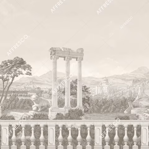 Панно Affresco Wallpaper Part 1 Antique Landscape AF740-COL3 2,4x4,6 м