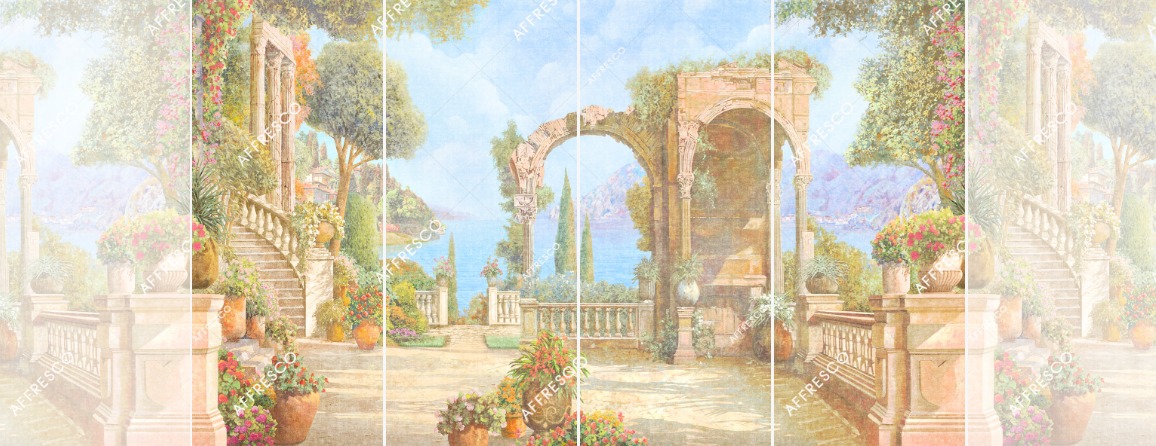 Панно Affresco Wallpaper Part 1 Renaissance AF739-COL3 2,4x4 м Панно Affresco Wallpaper Part 1 Renaissance AF739-COL3 2,4x4 м