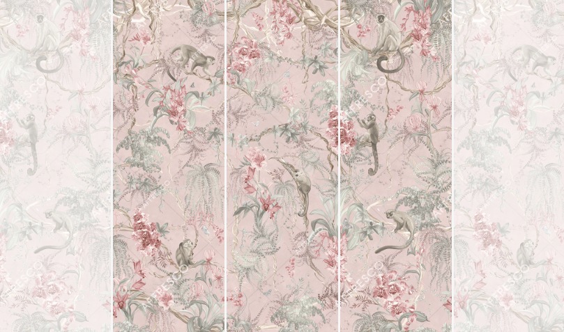 Панно Affresco Wallpaper Part 1 Monkeys AF959-COL1 2x2,01 м