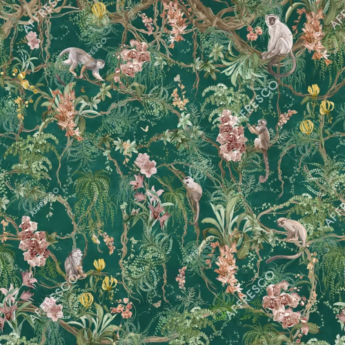 Панно Affresco Wallpaper Part 1 Monkeys AF959-COL5 2x2,01 м