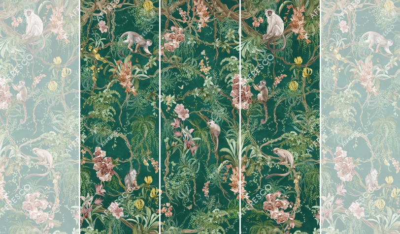 Панно Affresco Wallpaper Part 1 Monkeys AF959-COL5 2x2,01 м