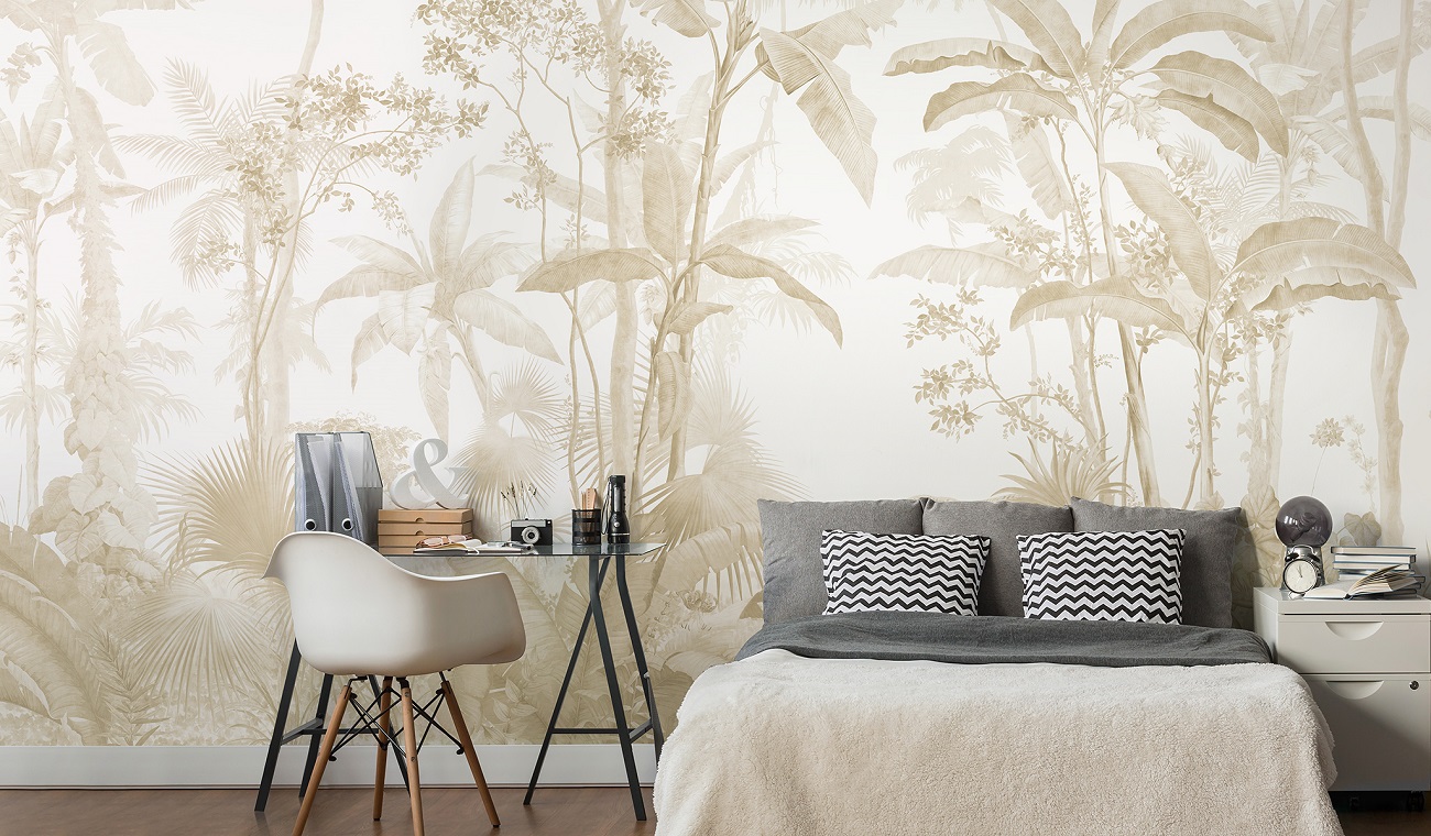 Панно Affresco Wallpaper Part 1 French Garden AF953-COL2 2x4,02 м фото в интерьере