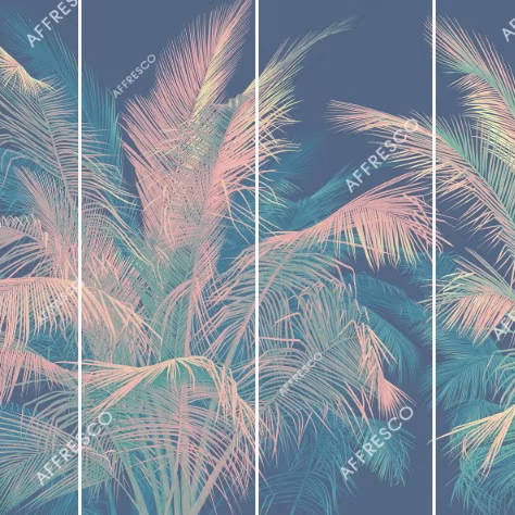 Панно Affresco Wallpaper Part 1 Tropical Branches AF950-COL2 2x2,68 м