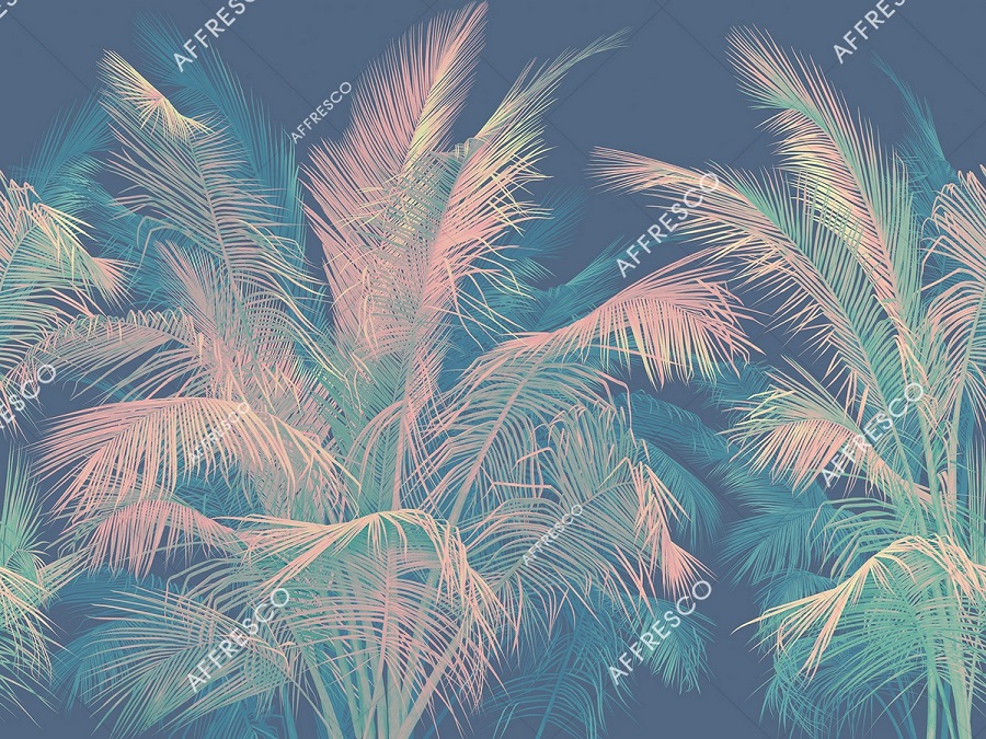 Панно Affresco Wallpaper Part 1 Tropical Branches AF950-COL2 2x2,68 м