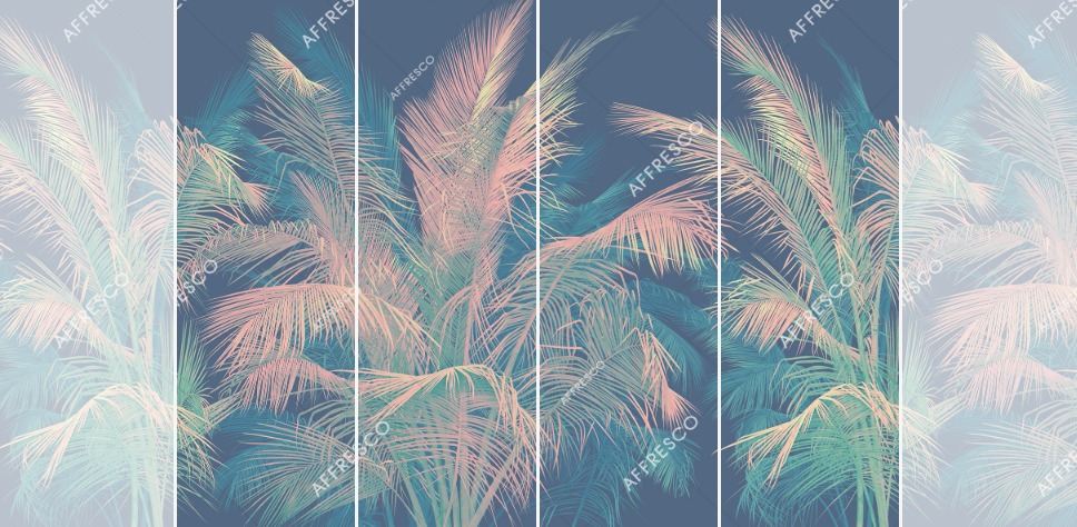 Панно Affresco Wallpaper Part 1 Tropical Branches AF950-COL2 2x2,68 м