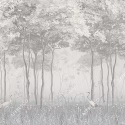 Панно Affresco Wallpaper Part 1 Forest Glade AF951-COL1 2x2,68 м