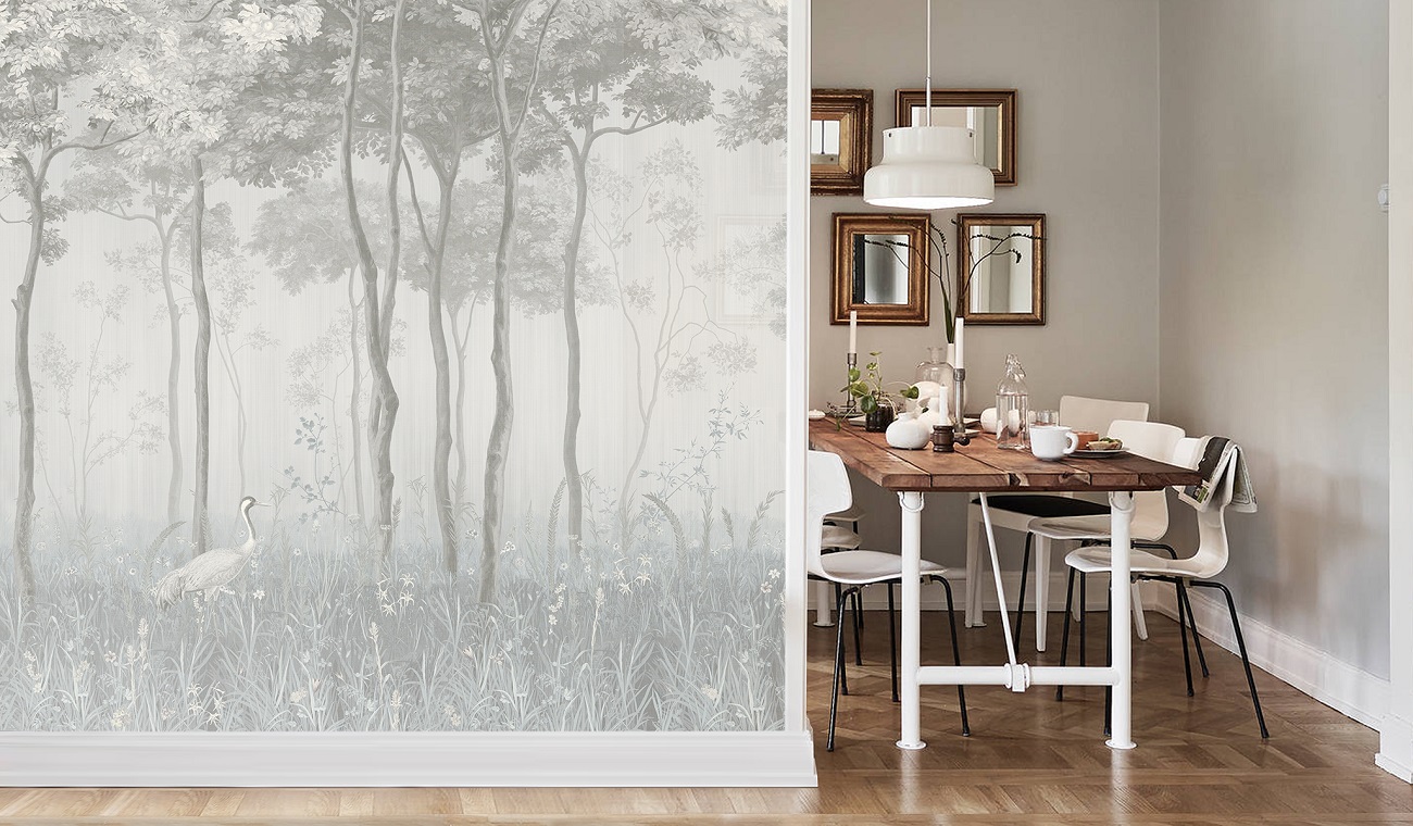Панно Affresco Wallpaper Part 1 Forest Glade AF951-COL1 2x2,68 м фото в интерьере