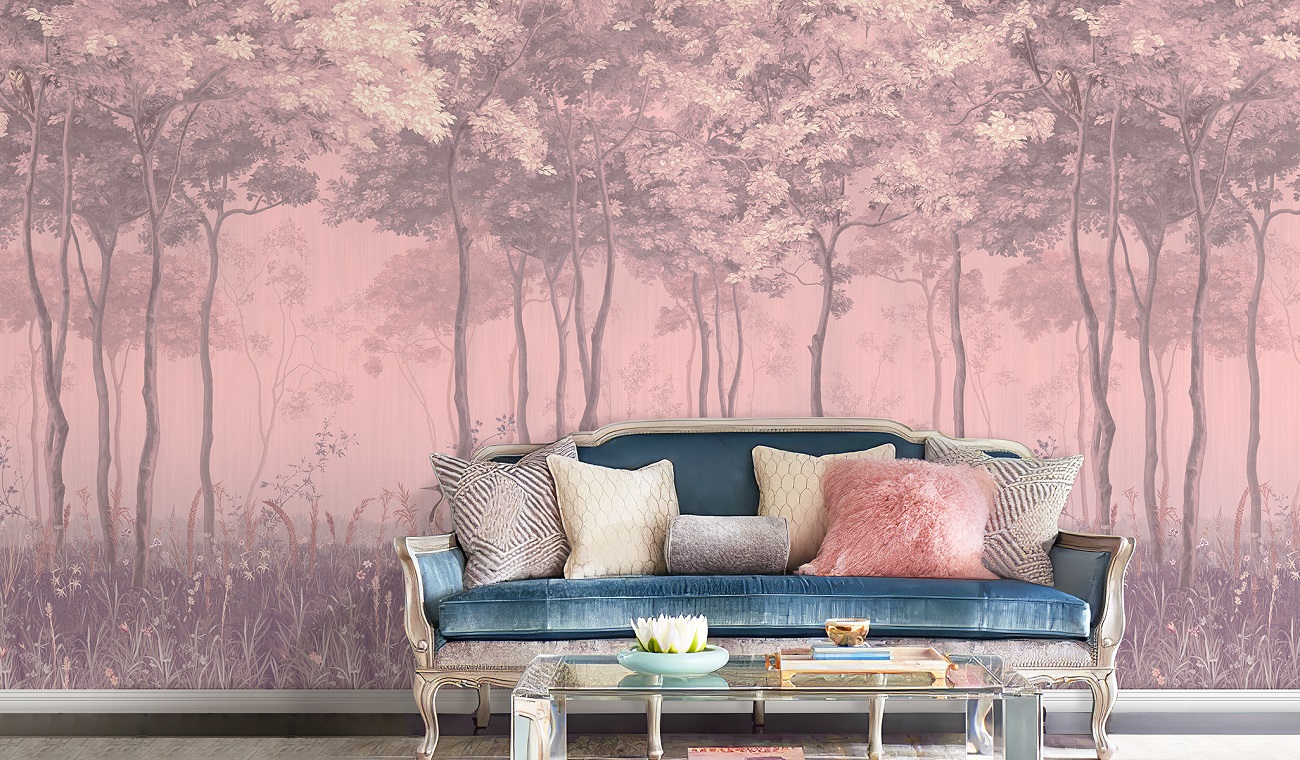 Панно Affresco Wallpaper Part 1 Forest Glade AF951-COL2 2x2,68 м фото в интерьере