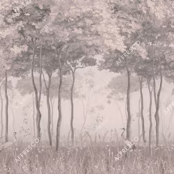 Панно Affresco Wallpaper Part 1 Forest Glade AF951-COL4 2x2,68 м