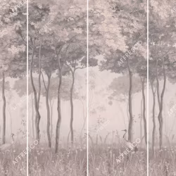 Панно Affresco Wallpaper Part 1 Forest Glade AF951-COL4 2x2,68 м