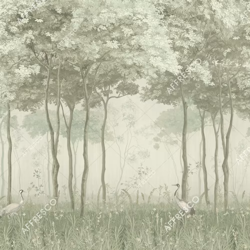 Панно Affresco Wallpaper Part 1 Forest Glade AF951-COL5 2x2,68 м