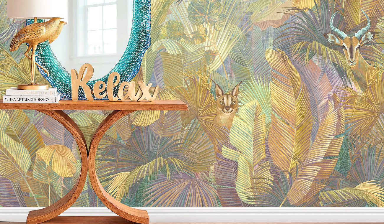 Панно Affresco Wallpaper Part 1 Giraffe AF961-COL3 2x2,01 м фото в интерьере