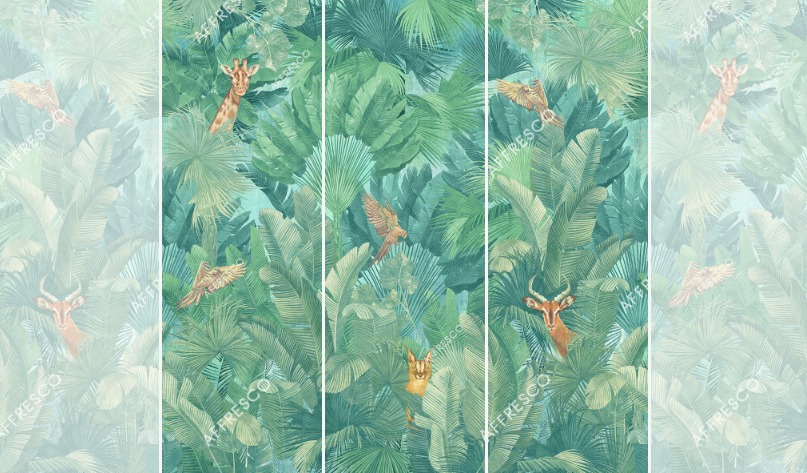 Панно Affresco Wallpaper Part 1 Giraffe AF961-COL4 2x2,01 м