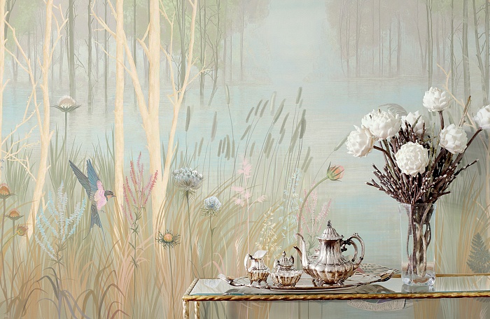 Панно Affresco Wallpaper Part 1 Vesna AB135-COL1 2x6,03 м фото в интерьере