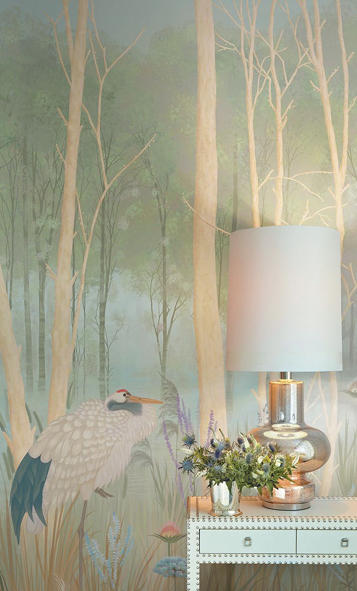 Панно Affresco Wallpaper Part 1 Vesna AB135-COL1 2x6,03 м фото в интерьере