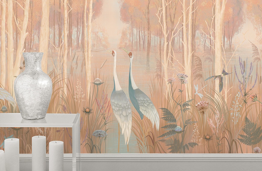 Панно Affresco Wallpaper Part 1 Vesna AB135-COL5 2x6,03 м фото в интерьере