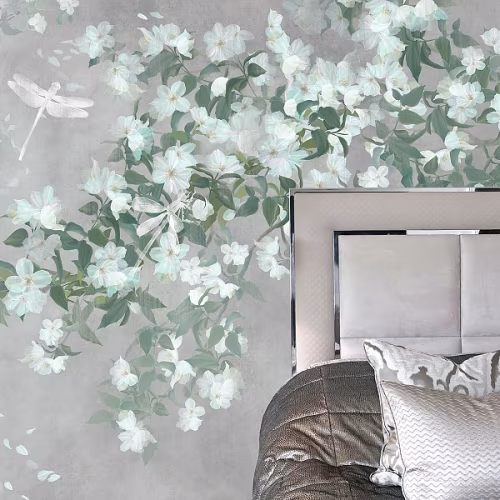 Панно Affresco Wallpaper Part 1 White Birds AB124-COL1 2x3,35 м