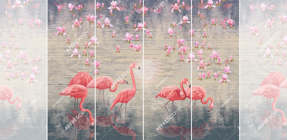 Панно Affresco Wallpaper Part 1 Flamingo AB134-COL1 2x2,68 м