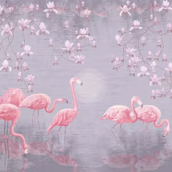 Панно Affresco Wallpaper Part 1 Flamingo AB134-COL2 2x2,68 м