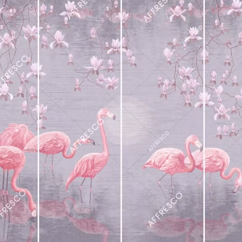 Панно Affresco Wallpaper Part 1 Flamingo AB134-COL2 2x2,68 м