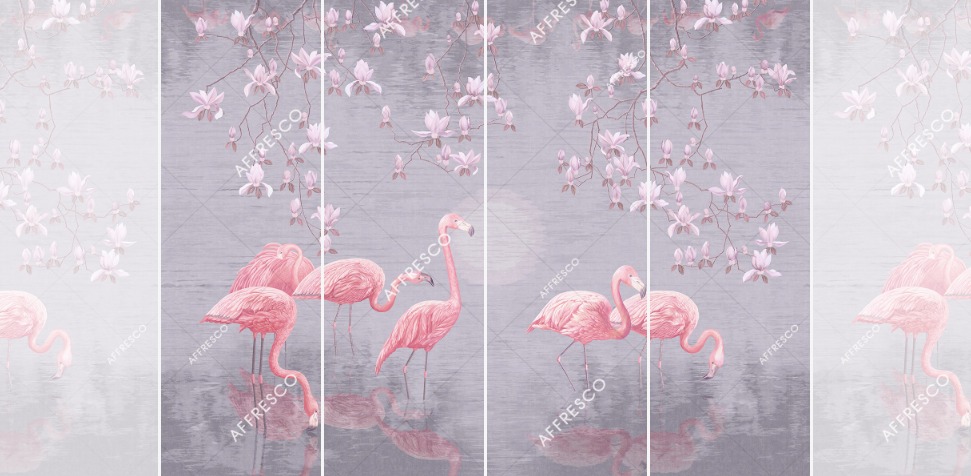 Панно Affresco Wallpaper Part 1 Flamingo AB134-COL2 2x2,68 м
