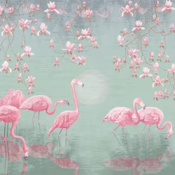 Панно Affresco Wallpaper Part 1 Flamingo AB134-COL4 2x2,68 м