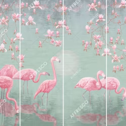 Панно Affresco Wallpaper Part 1 Flamingo AB134-COL4 2x2,68 м