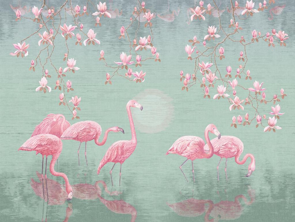 Панно Affresco Wallpaper Part 1 Flamingo AB134-COL4 2x2,68 м
