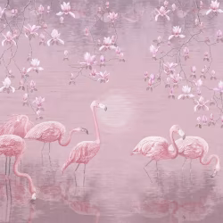 Панно Affresco Wallpaper Part 1 Flamingo AB134-COL5 2x2,68 м