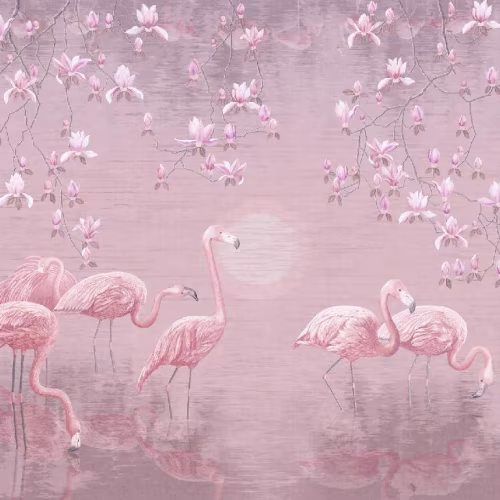 Панно Affresco Wallpaper Part 1 Flamingo AB134-COL5 2x2,68 м